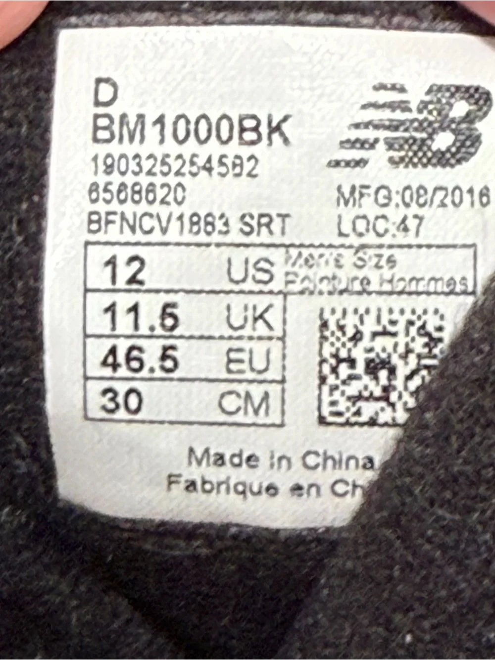 New Balance Men’s Black High-Top Athletic Boots fresh foam 1000 size 12